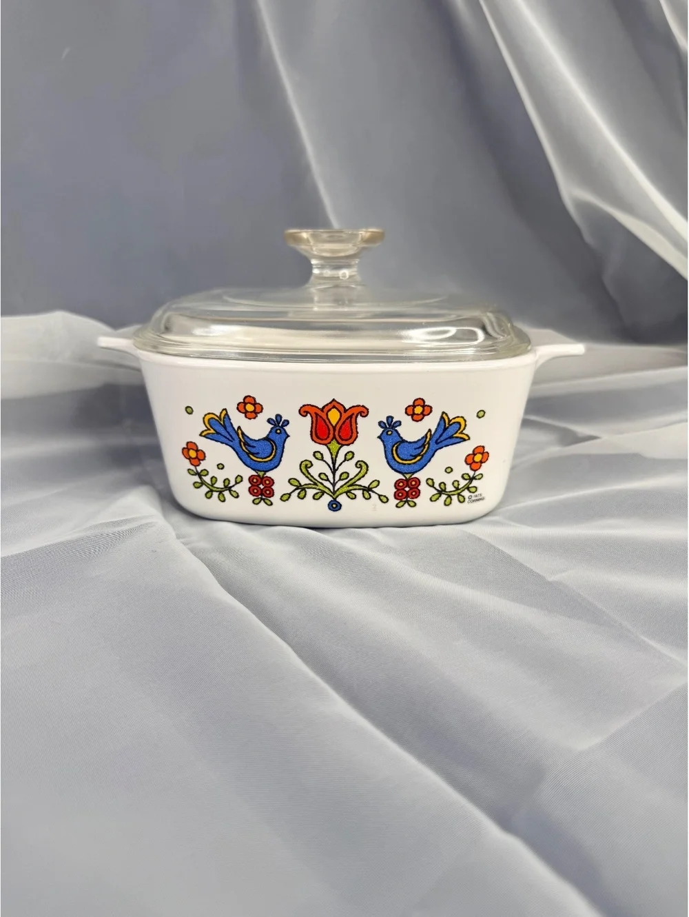 Corning Ware Country Festival Blue Bird 1.5 Qt Casserole w/Lid A-1 1/2-B